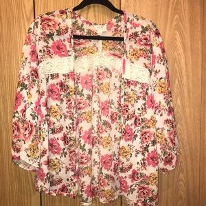L.A. HEARTS floral kimono